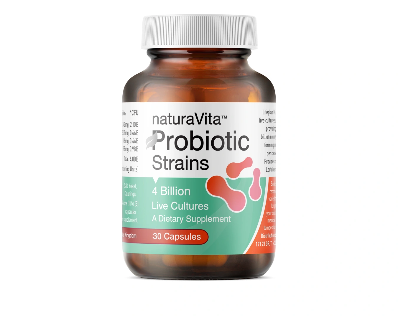 Probiotic Strains, 4 Billion Live Cultures