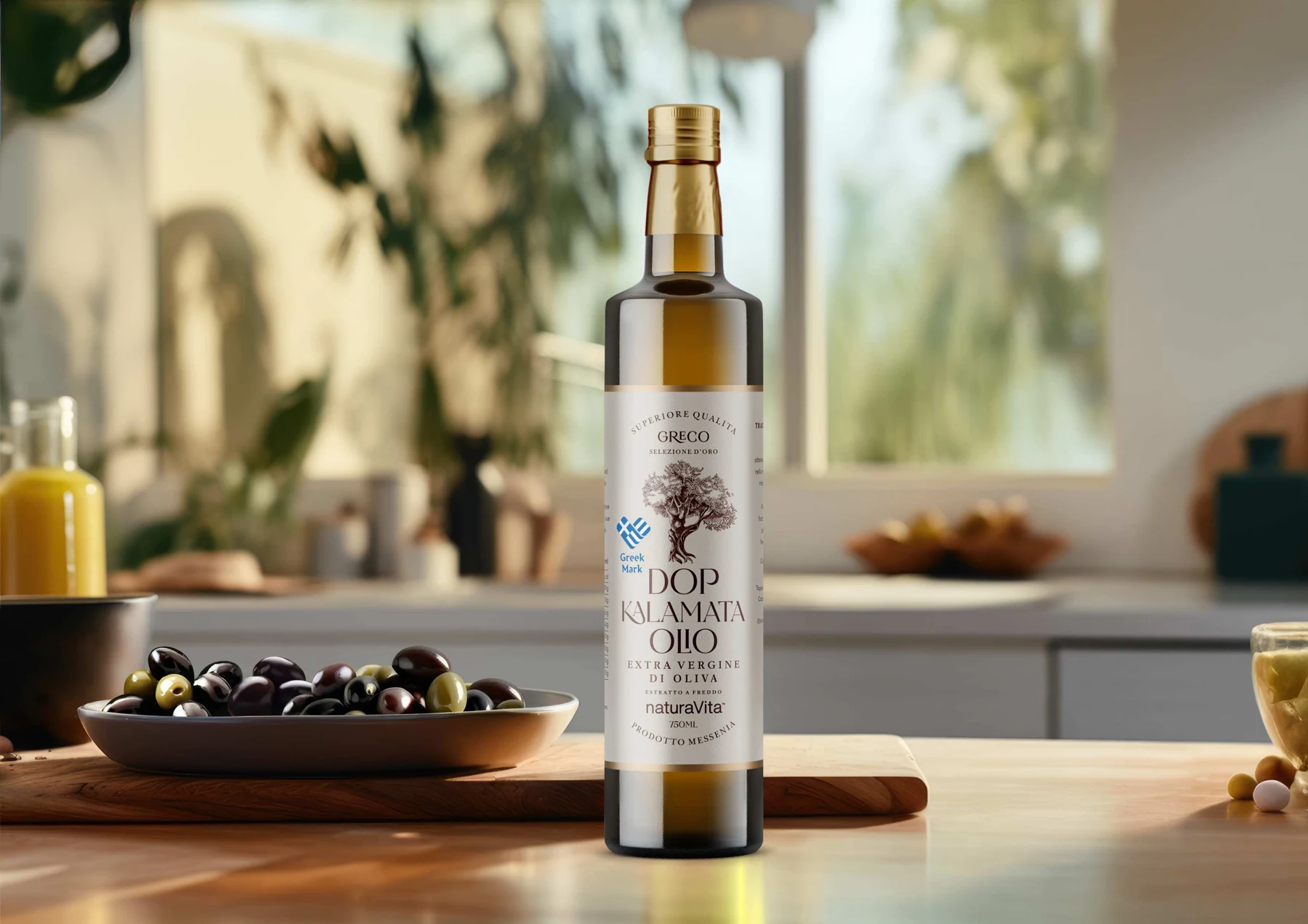 Natura Vita Golden Line · Εξαιρετικό παρθένο ελαιόλαδο Καλαμάτα ΠΟΠ